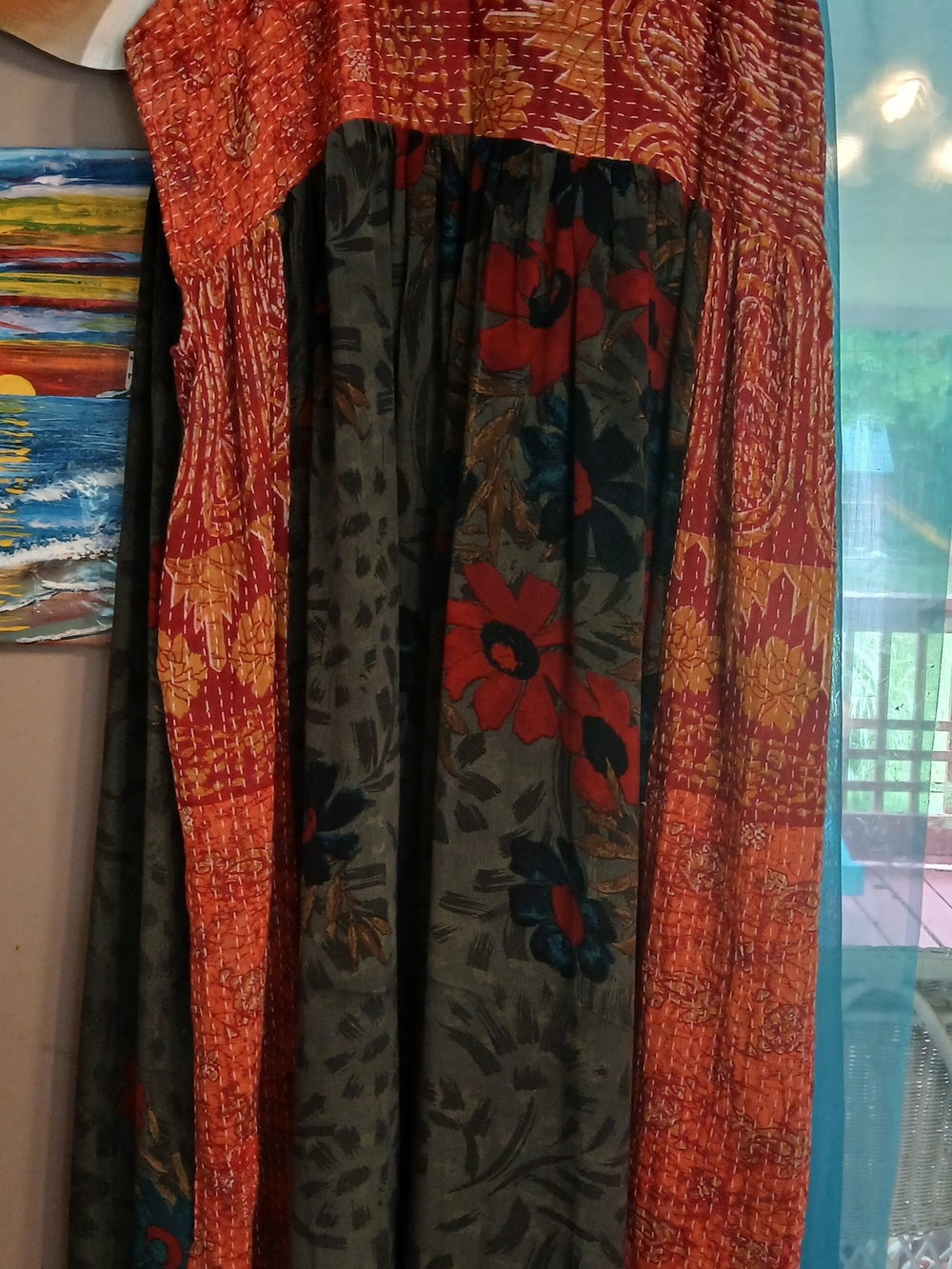 Kantha Bae Summer Utopia in Olive and Red - Picture 2 of 2